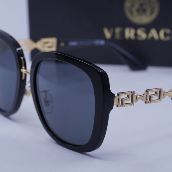 Versace VE4407D GB1/87 Square Sunglasses – Black/Dark Grey - Picture 9 of 10